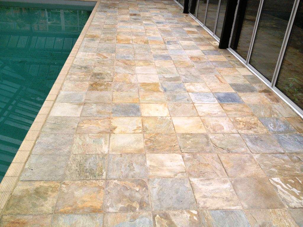 Indian Sandstone Pool Surround After Cleaning