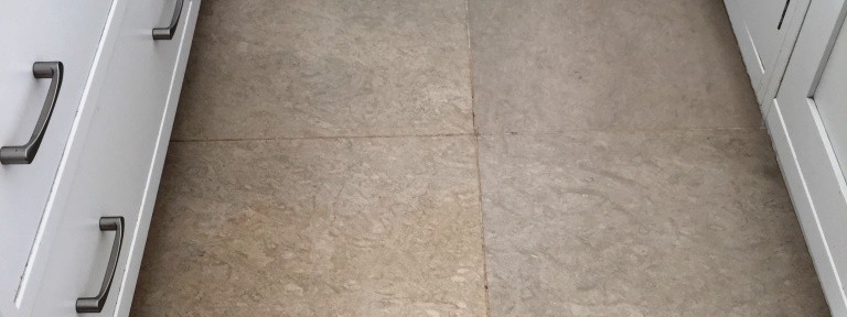 Very Dirty Limestone Tiled Kitchen Floor Cleaned in Henley ...
