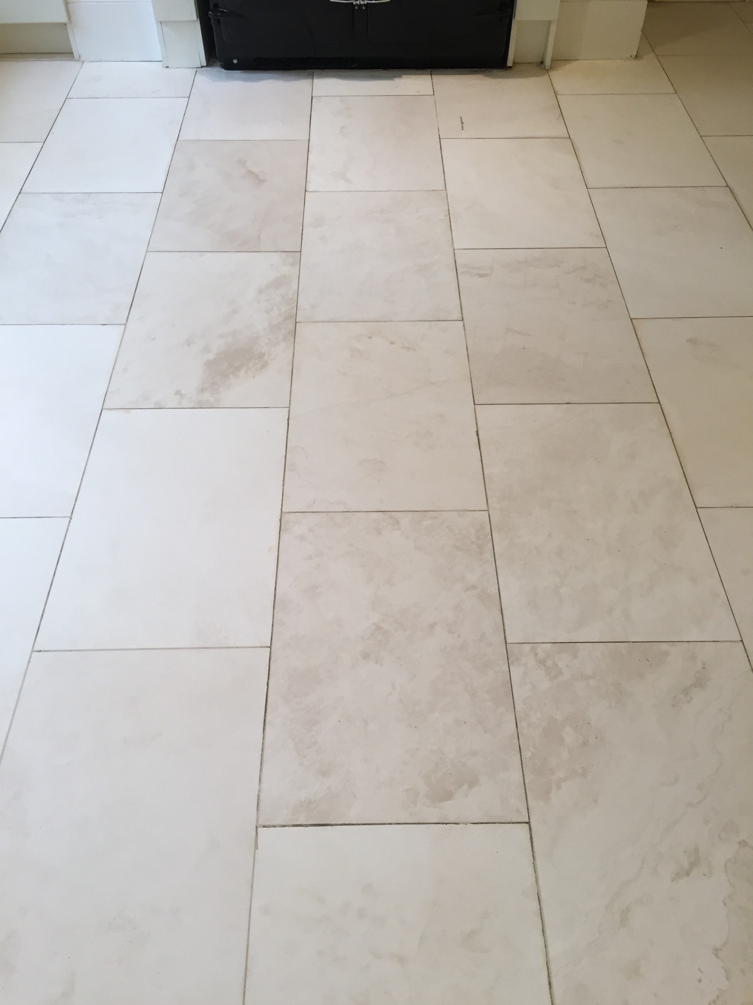 White Limestone Floor Wallingford After Cleaning
