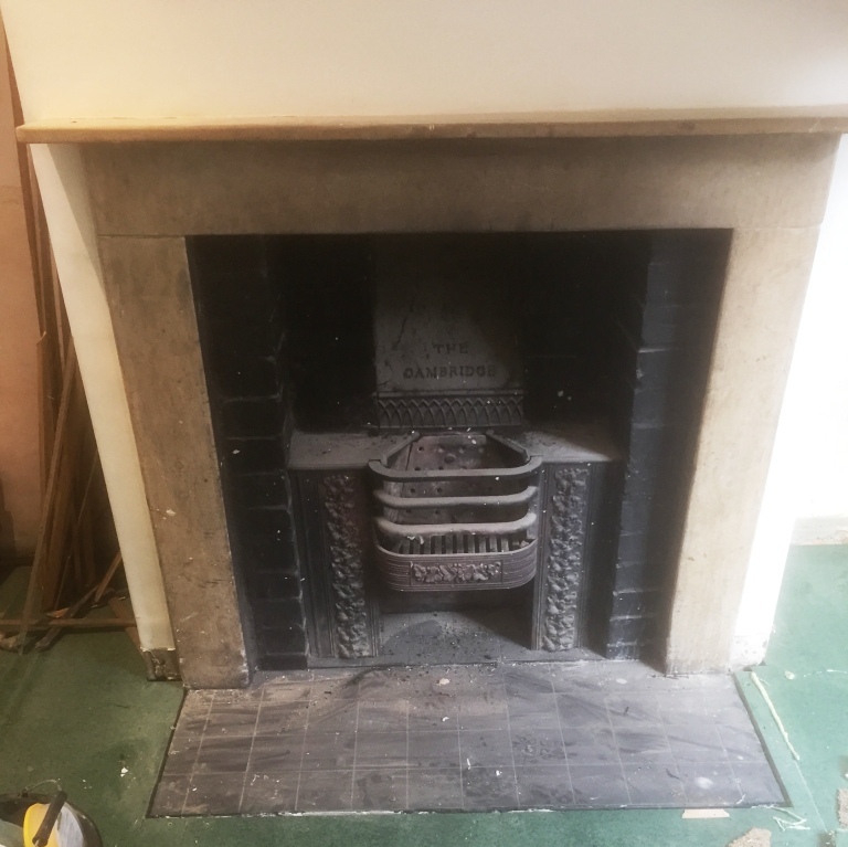 Limestone Fireplace Before Cleaning Oxford