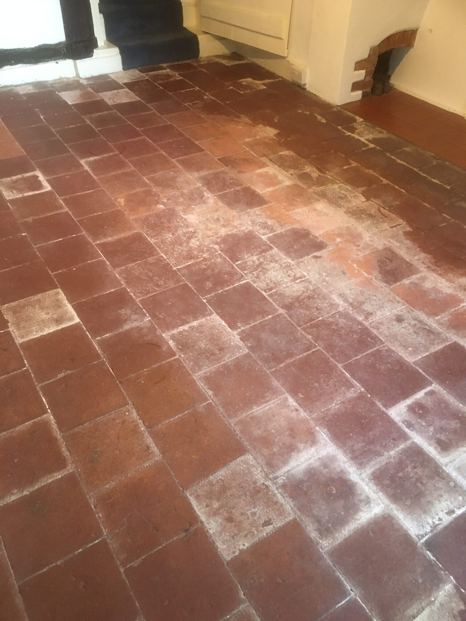 Terracotta Floor Before Cleaning Witney